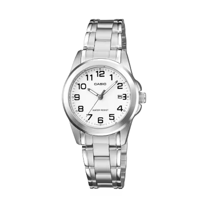 Casio LTP-1215A-7B2DF Women’s Watch – White Dial, Silver Bracelet