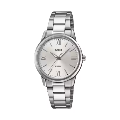 Casio LTP-1303DD-7AVDF Women’s Watch – Light Dial, Silver Bracelet