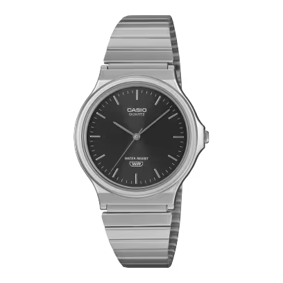 Casio MQ-24DA-1ADF Black Dial Watch – Stainless Steel Band