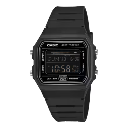 Casio F-B100W-1B Black Digital Watch – Bluetooth & Step Counter
