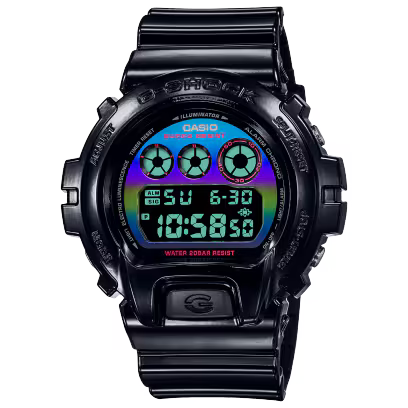 Casio G-Shock DW-6900RGB-1 Black Rainbow Watch