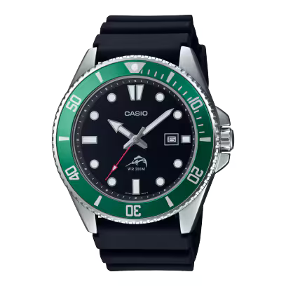 Casio MDV106B-1A3V Duro Green Bezel Watch