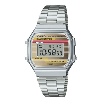 Casio Vintage A168WEHA-9A Silver & Gold Digital Watch