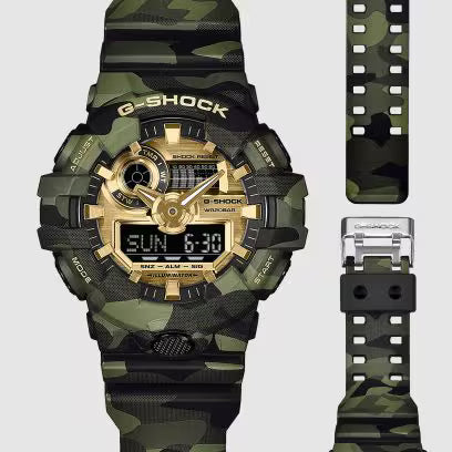 Casio G-SHOCK GA-700CMG-3A Bold Camo Green & Gold Watch