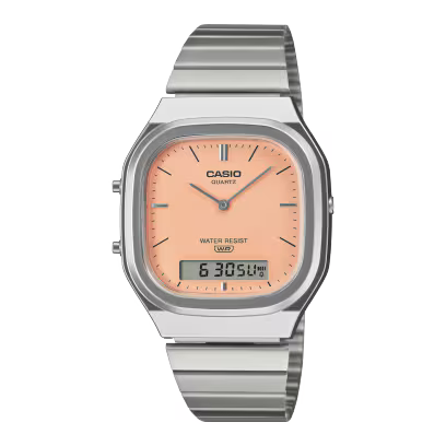 Casio Vintage AQ-240E-4A Silver Analog-Digital Watch