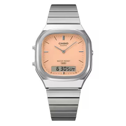 Casio Vintage AQ-240E-4A Silver Analog-Digital Watch