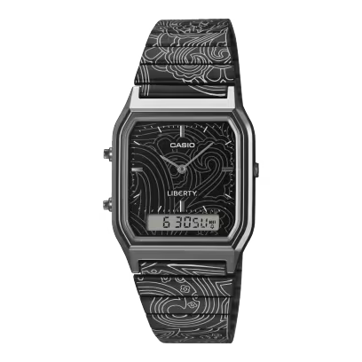 Casio Vintage x Liberty AQ-230EBLT-1A Black Analog-Digital Watch