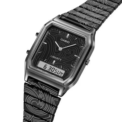 Casio Vintage x Liberty AQ-230EBLT-1A Black Analog-Digital Watch