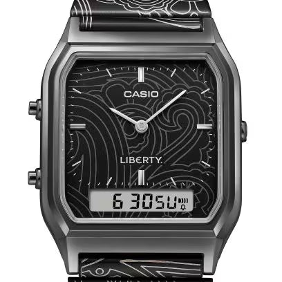 Casio Vintage x Liberty AQ-230EBLT-1A Black Analog-Digital Watch