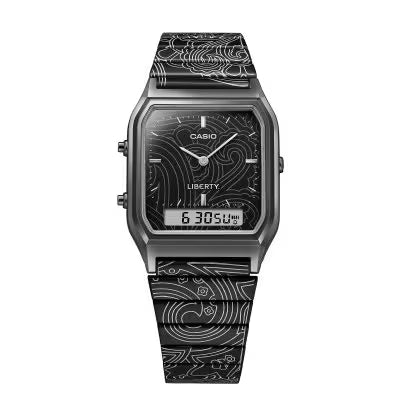 Casio Vintage x Liberty AQ-230EBLT-1A Black Analog-Digital Watch