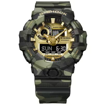 Casio G-SHOCK GA-700CMG-3A Bold Camo Green & Gold Watch