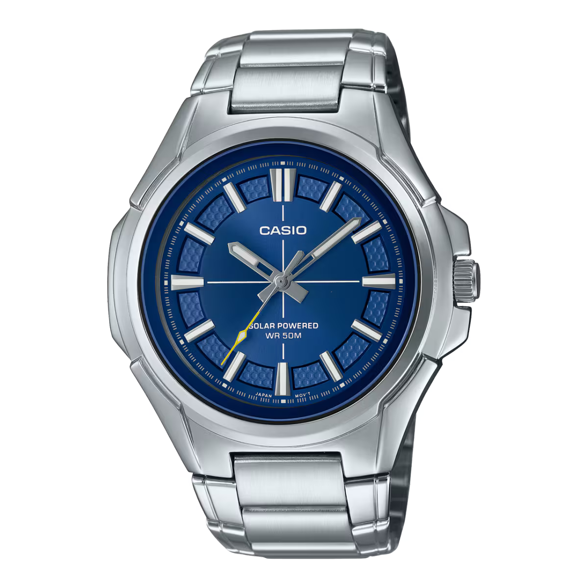Casio MTP-RS100D-2A Solar Blue Dial Stainless Steel Watch
