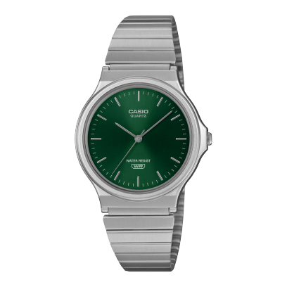 ساعة كاسيو للغوص MDV-107D-1A3 Duro Green Bezel المصنوعة من الفولاذ المقاوم للصدأ