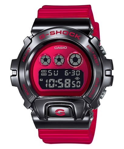 Casio G-Shock GM-6900B-4 Black & Red Metal Watch