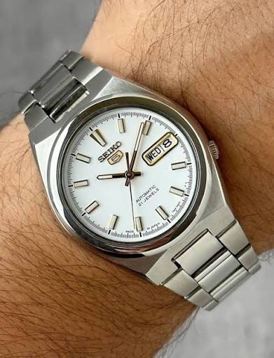 Seiko 5 SNKC47J1 Automatic White Dial Watch