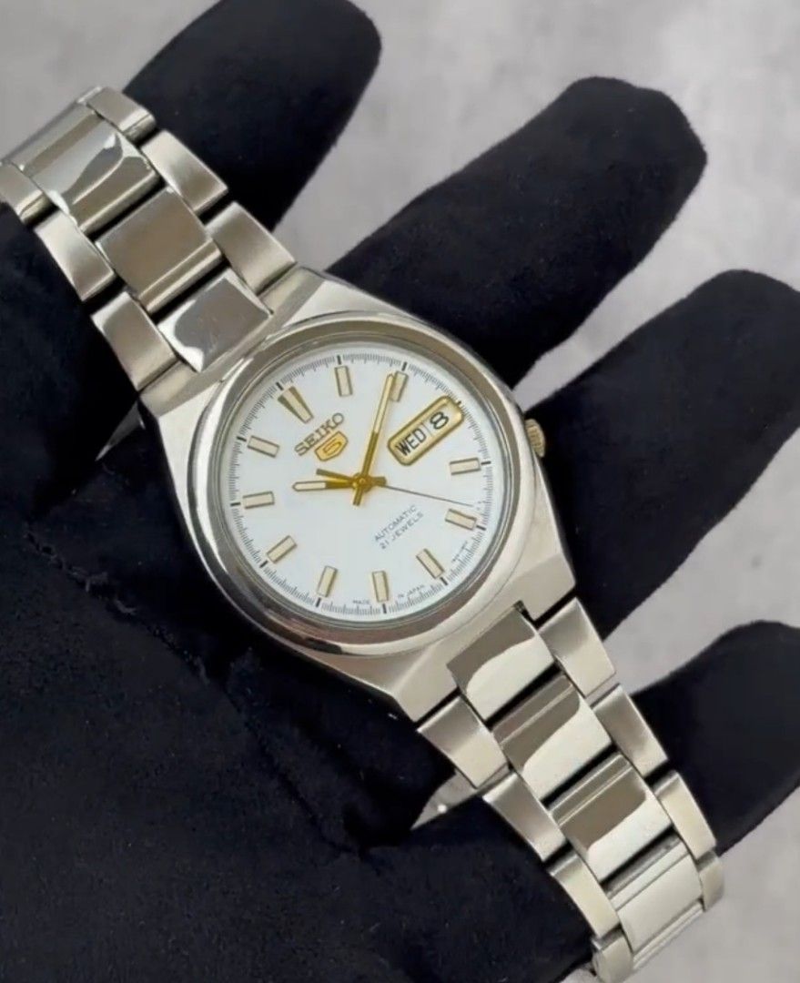 Seiko 5 SNKC47J1 Automatic White Dial Watch