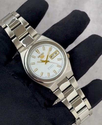 Seiko 5 SNKC47J1 Automatic White Dial Watch