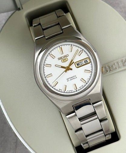 Seiko 5 SNKC47J1 Automatic White Dial Watch