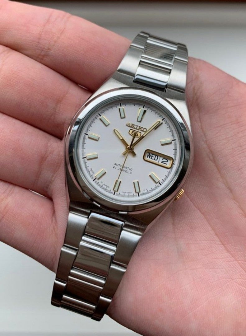 Seiko 5 SNKC47J1 Automatic White Dial Watch