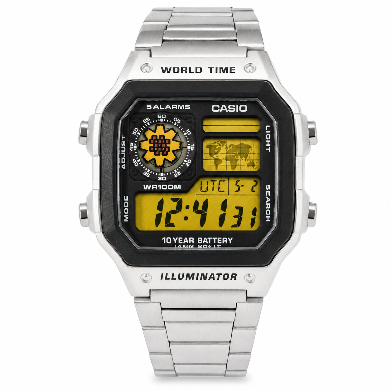 Casio World Time Yellow Display – Kuwait Al-Arfaj Customized Edition