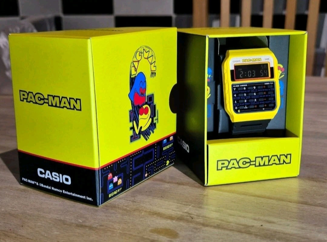 Casio CA-53WPC-1B Pac-Man Limited Edition Calculator Watch | Original Vintage Collection