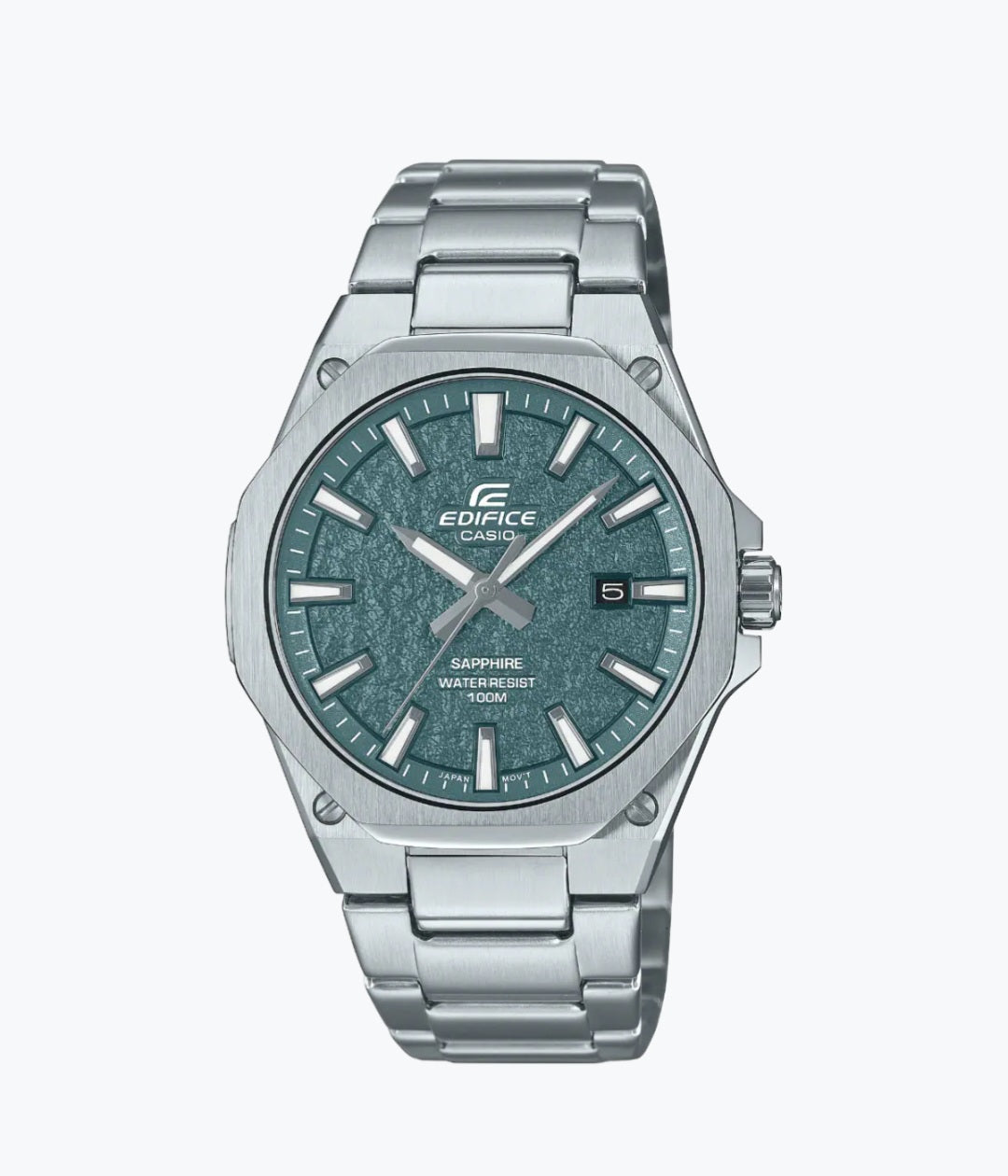 Casio Edifice EFR-S108DE-3A | Green Dial Stainless Steel Watch | 100% Original
