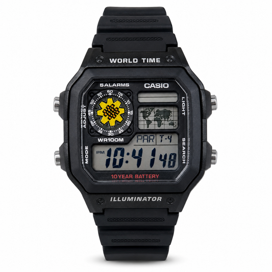 Casio AE-1200WH-1A World Time – Customized Al Arfaj Edition