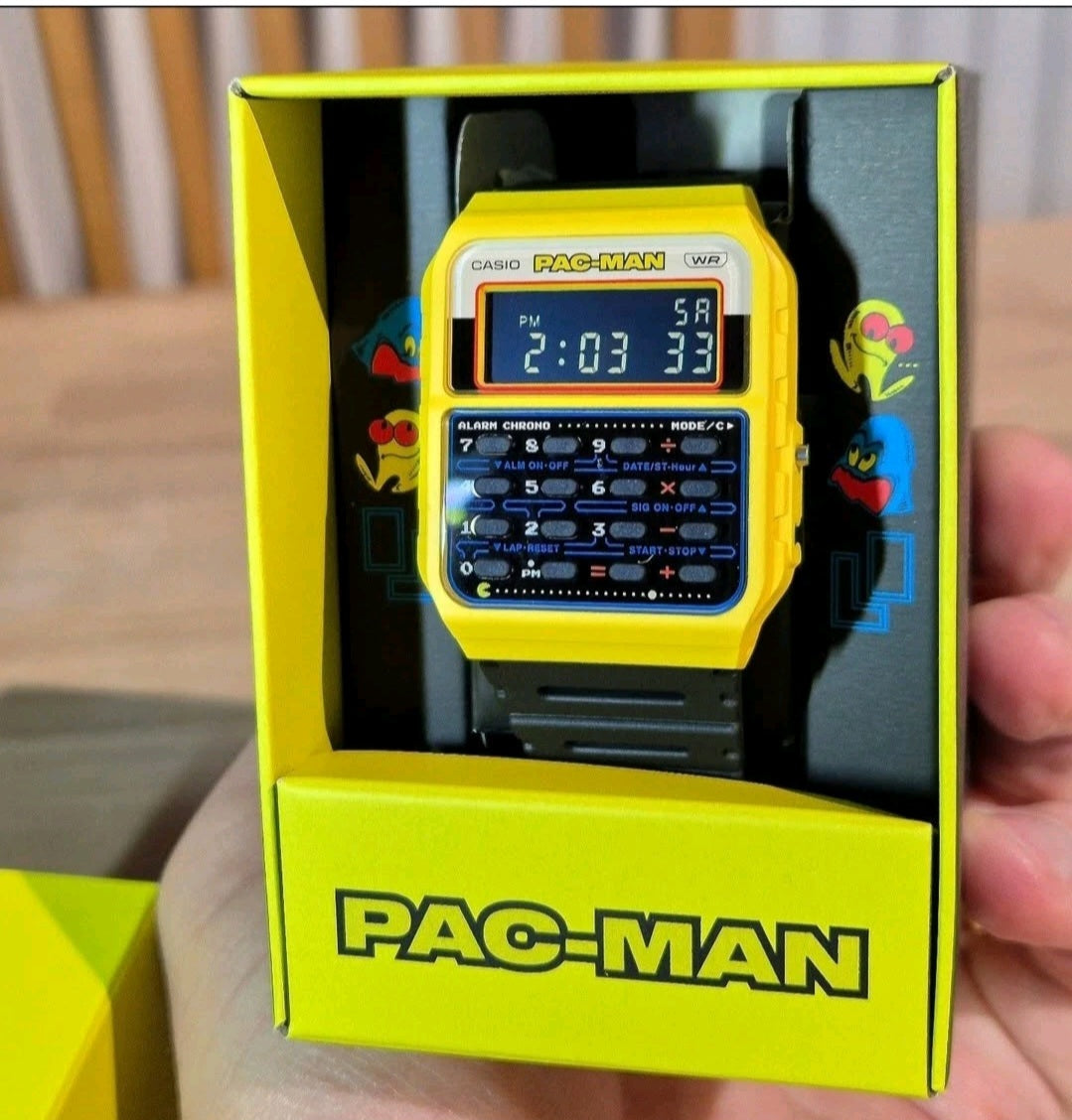 Casio CA-53WPC-1B Pac-Man Limited Edition Calculator Watch | Original Vintage Collection