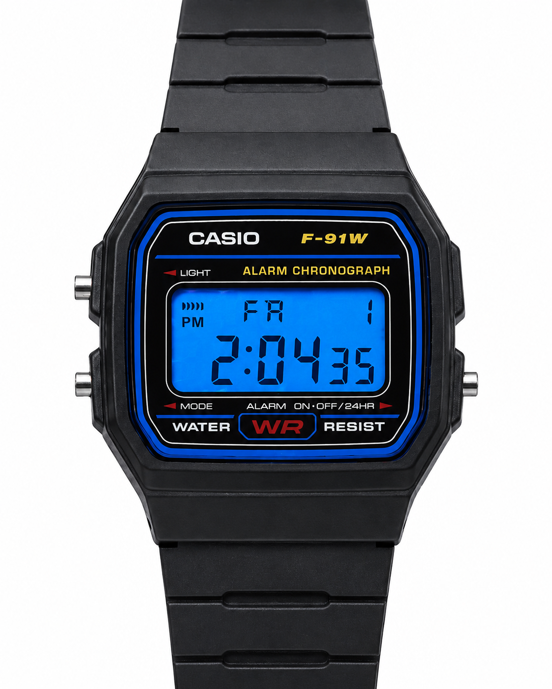 Casio F-91W Modified Blue Display Digital Watch