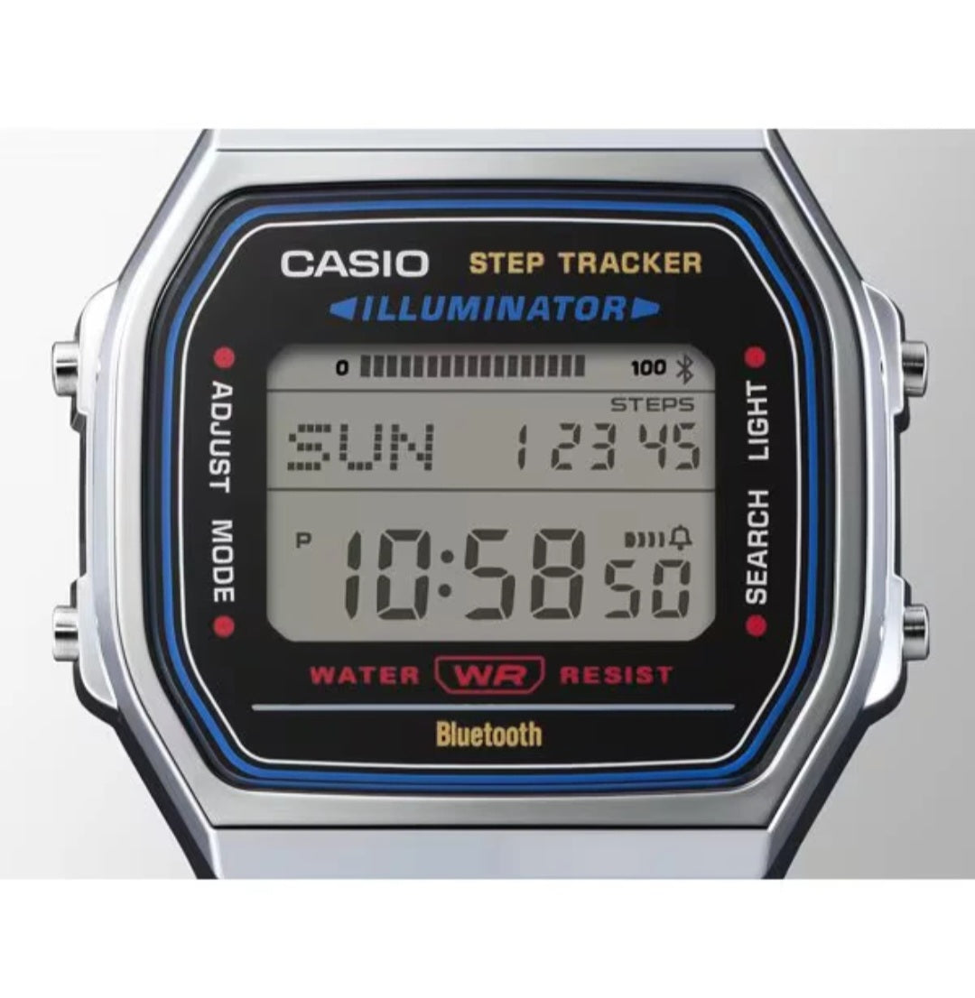 Casio ABL-100WE-1ADF Bluetooth Digital Watch with Step Tracker