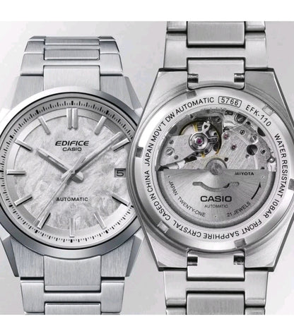 Casio Edifice EFK-110D-7A Automatic | White Dial Stainless Steel | 100% Original
