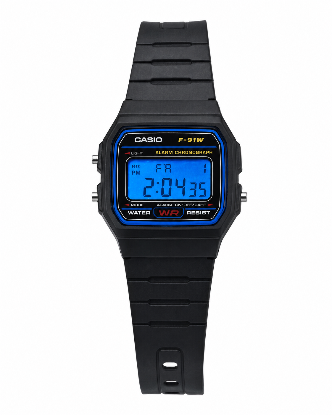 Casio F-91W Modified Blue Display Digital Watch