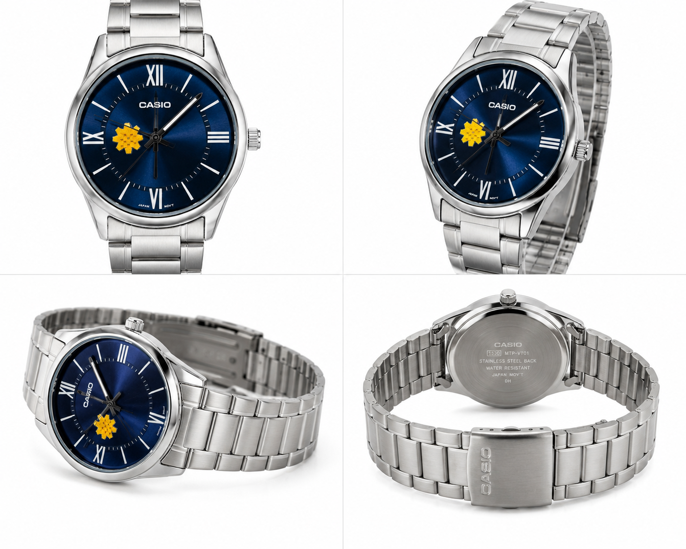 Casio Blue Dial Watch – Kuwait Al-Arfaj Customized Edition