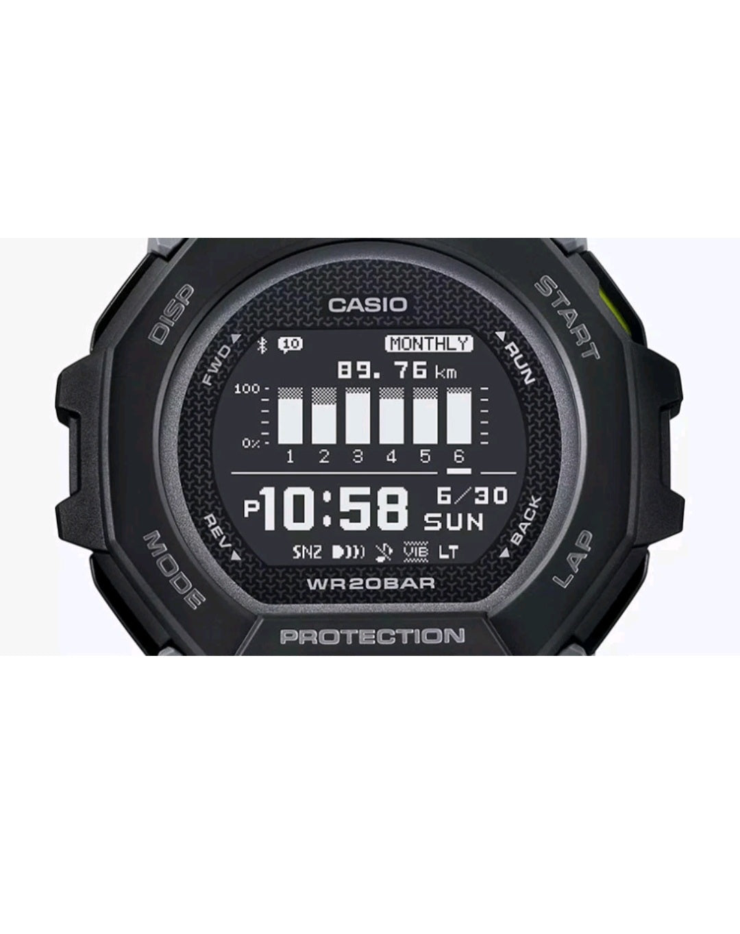 Casio G-SHOCK G-SQUAD GBD-300-1DR – Bluetooth Fitness Watch – Black