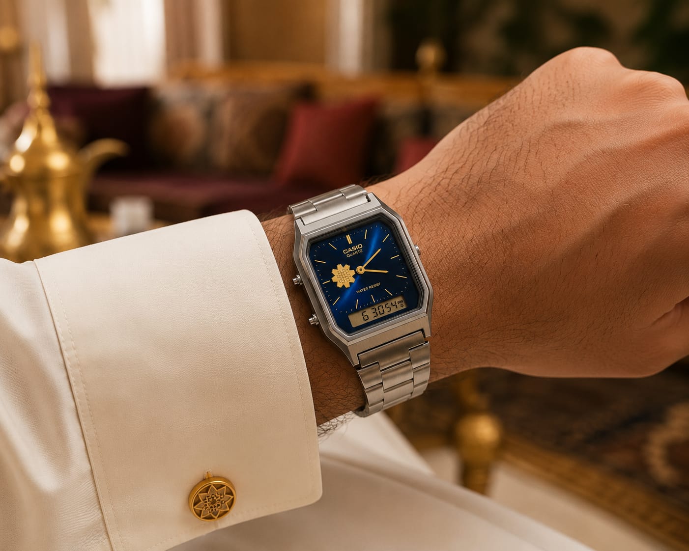 CASIO BLUE DIAL-AL-ARFAJ EDITION