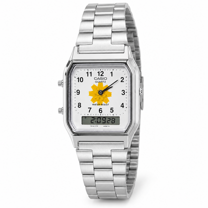 Casio Vintage Analog-Digital Watch – Kuwait Al-Arfaj Flower Customized Dial