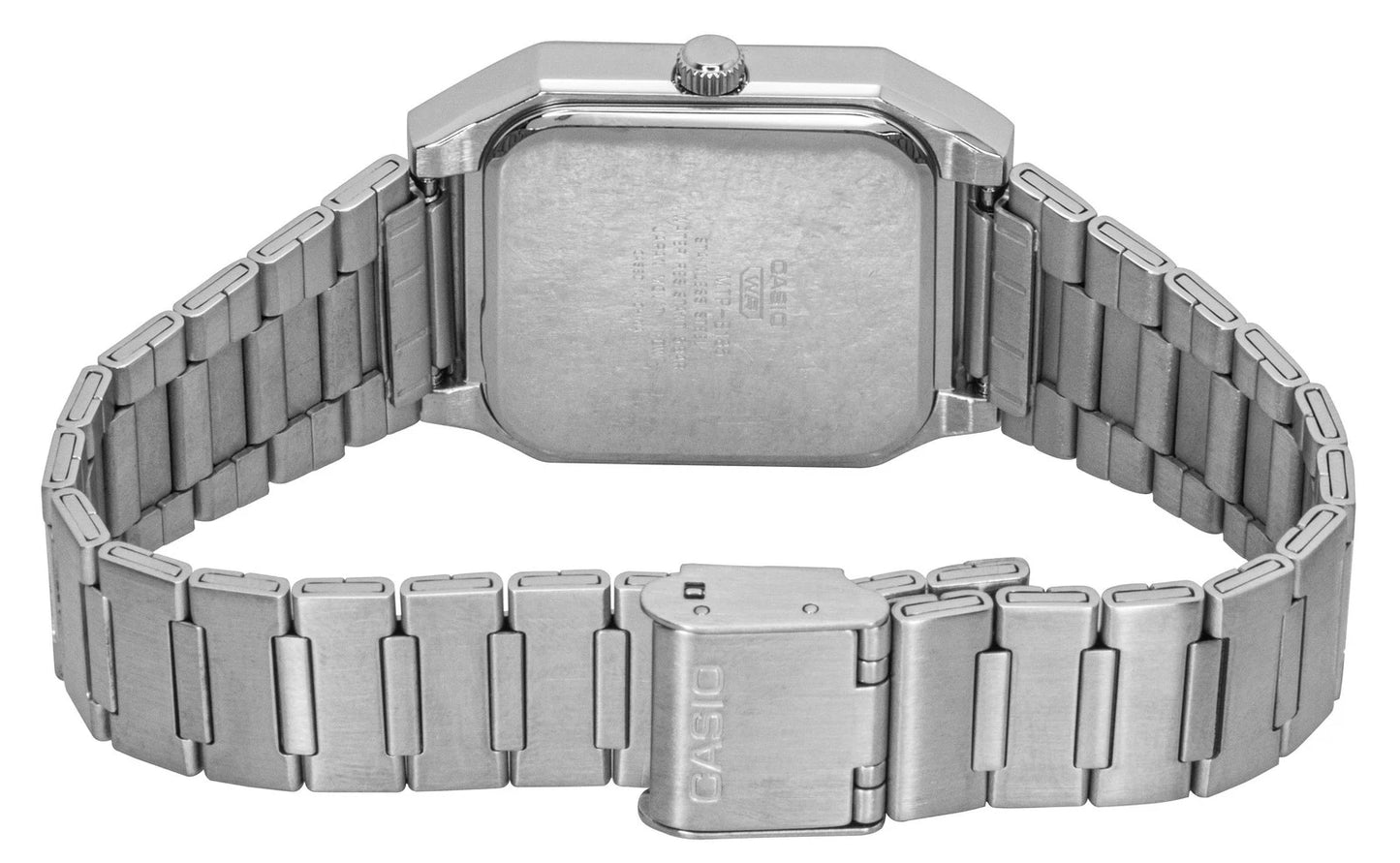 Casio MTP-B185D-2A1V Men's Analog Watch – Silver Stainless Steel Bracelet with Blue Dial