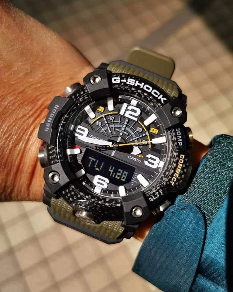 Casio G-SHOCK GG-B100-1A3 MUDMASTER Carbon Core Guard Quad Sensor Bluetooth Watch | 200M WR