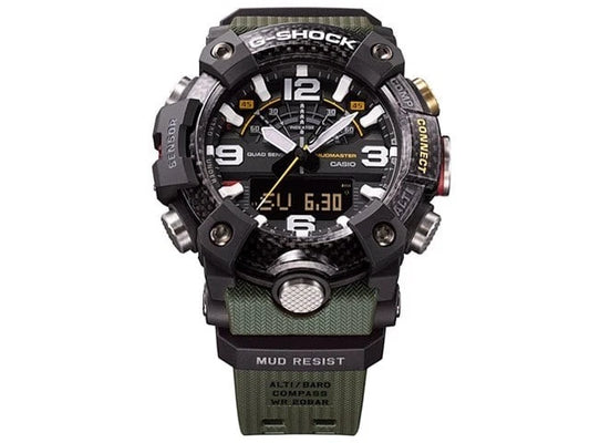 Casio G-SHOCK GG-B100-1A3 MUDMASTER Carbon Core Guard Quad Sensor Bluetooth Watch | 200M WR