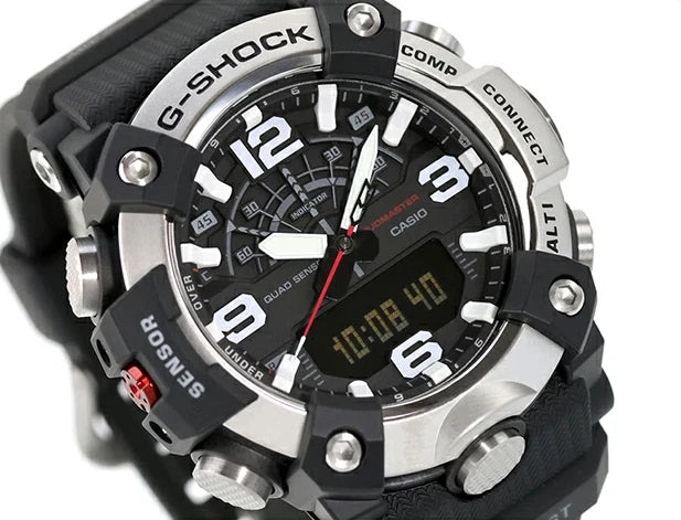 Casio G-SHOCK GG-B100XM-1ADR MUDMASTER Carbon Core Guard Bluetooth Quad Sensor Watch | Stainless Steel Bezel | 200M WR