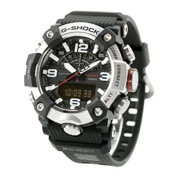 Casio G-SHOCK GG-B100XM-1ADR MUDMASTER Carbon Core Guard Bluetooth Quad Sensor Watch | Stainless Steel Bezel | 200M WR