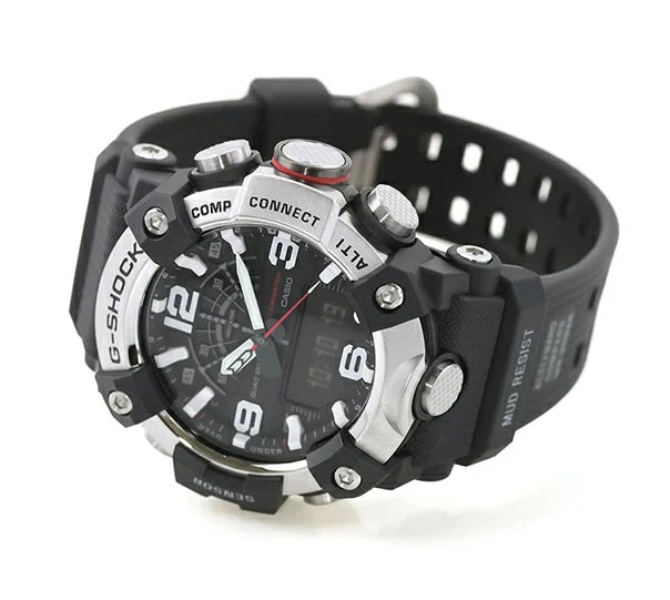 Casio G-SHOCK GG-B100XM-1ADR MUDMASTER Carbon Core Guard Bluetooth Quad Sensor Watch | Stainless Steel Bezel | 200M WR