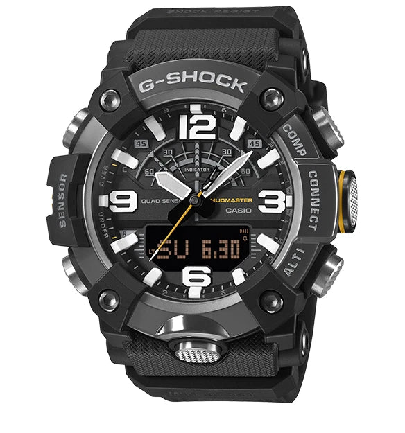 Casio G-SHOCK GG-B100XMB-1ADR MUDMASTER Bluetooth Quad Sensor Watch | Black Metal Bezel | Carbon Core Guard | 200M WR