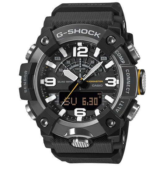 Casio G-SHOCK GG-B100XMB-1ADR MUDMASTER Bluetooth Quad Sensor Watch | Black Metal Bezel | Carbon Core Guard | 200M WR
