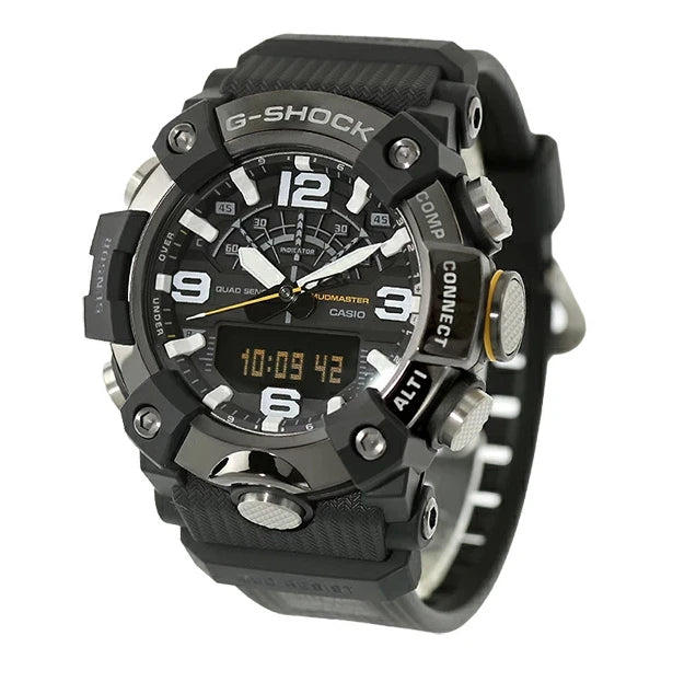 Casio G-SHOCK GG-B100XMB-1ADR MUDMASTER Bluetooth Quad Sensor Watch | Black Metal Bezel | Carbon Core Guard | 200M WR