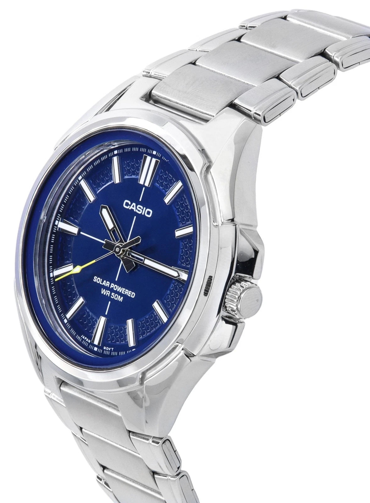 Casio MTP-RS100D-2A Solar Blue Dial Stainless Steel Watch