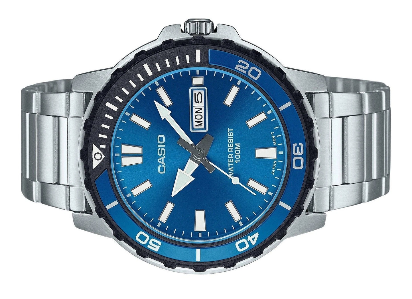 Casio MTD-125D-2A1 Blue Dial Stainless Steel Watch