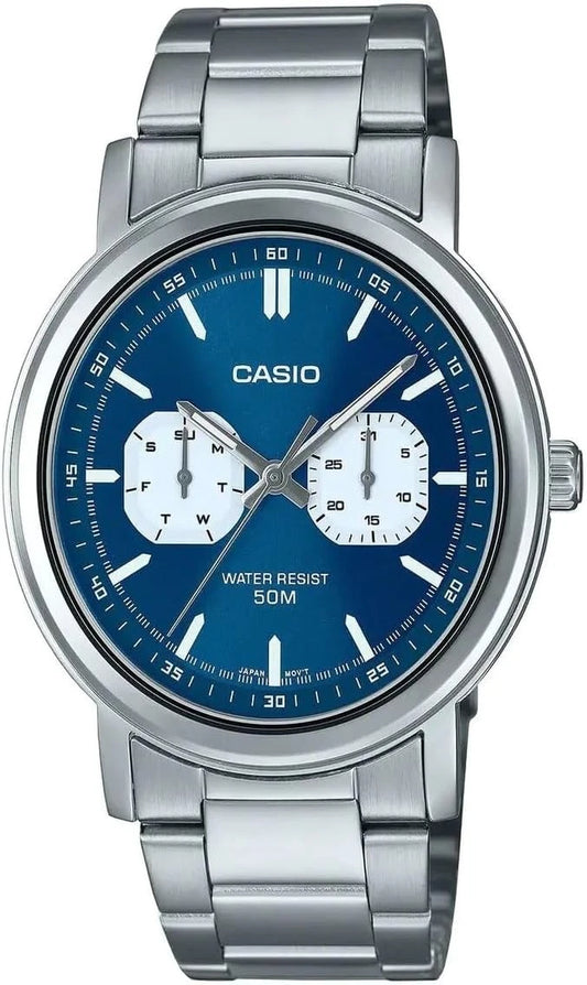 Casio MTP-E335D-2E1 Blue Dial Stainless Steel Watch