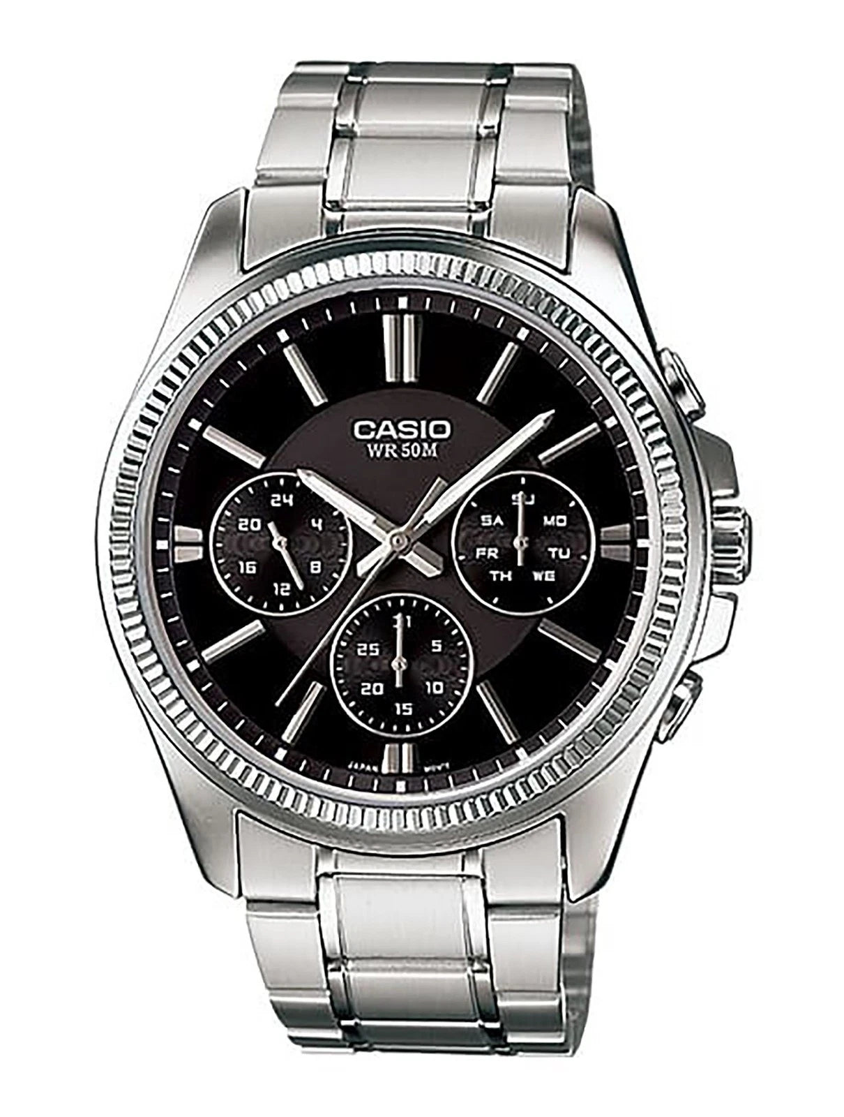 Casio MTP-1375D-1AV Black Dial Stainless Steel Watch