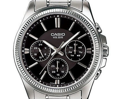 Casio MTP-1375D-1AV Black Dial Stainless Steel Watch